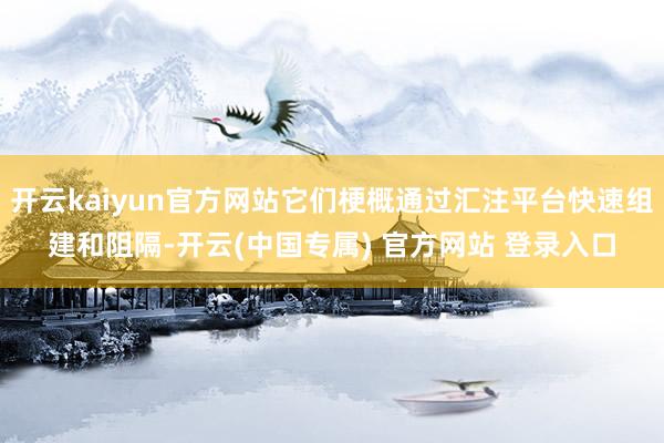 开云kaiyun官方网站它们梗概通过汇注平台快速组建和阻隔-开云(中国专属) 官方网站 登录入口