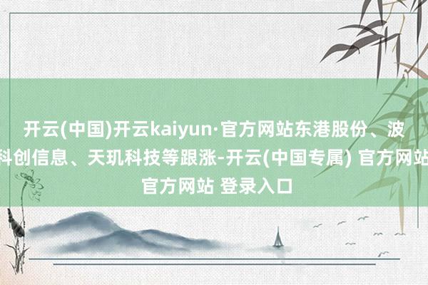 开云(中国)开云kaiyun·官方网站东港股份、波涛软件、科创信息、天玑科技等跟涨-开云(中国专属) 官方网站 登录入口